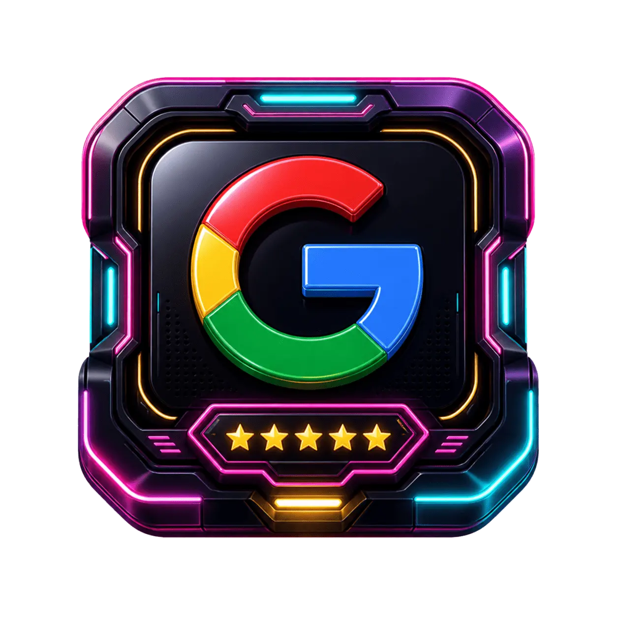Google Review neon badge